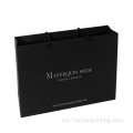 Black Shopping Custom Design Kraft Kertas Hadiah Handbag